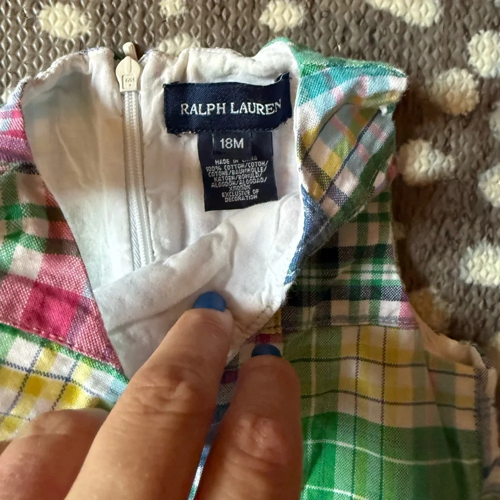 Ralph Lauren Plaid Dress - Size 18 Months